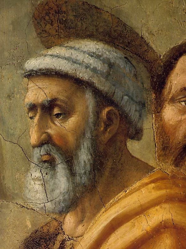 Cappella Brancacci - La distribuzione dell'elemosina e la morte di Anania, Santa Maria del Carmine, Firenze